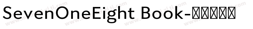 SevenOneEight Book字体转换